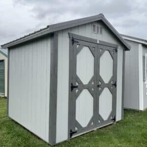 Light stone gable shed