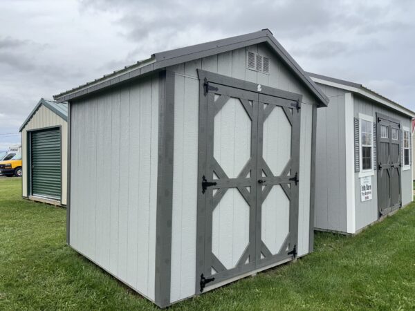 Light stone gable shed