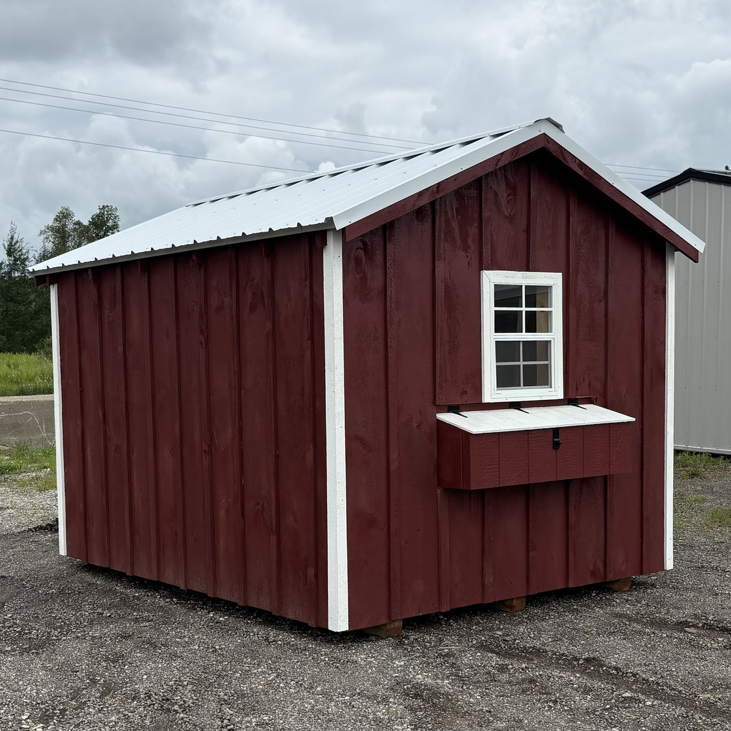 Red chicken coop