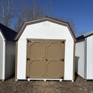 10x20 White Lofted Barn