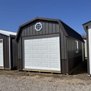 12x24 Charcoal Metal Lofted Barn