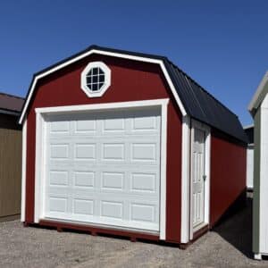 12x20 Mountain Red Lofted Garage