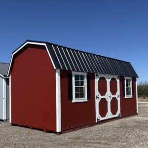 10x20 Mountain Red Lofted Garden Shed