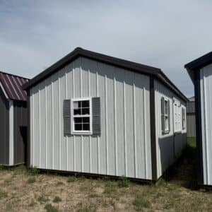 Preleased 12x24 White Metal Gable Garden Shed