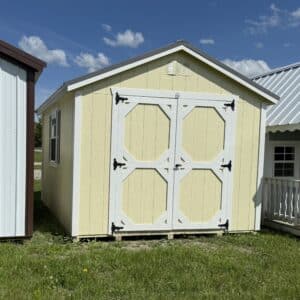 10x12 Cream Gable Shed